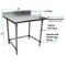 Bk Resources Stainless Steel Work Table W/Open Base, Plastic Feet 5 Riser 36"Wx24"D SVTR5OB-3624 - alternate 2